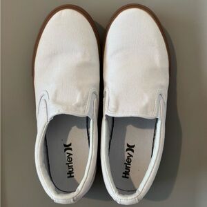 Men’s Hurley White Canvas Slip-On Sneakers